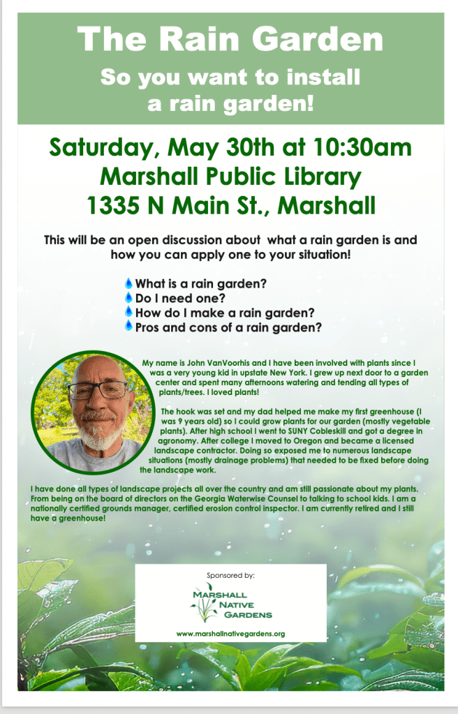 Presentation Coming Soon — Rain Gardens and More From&nbsp;John